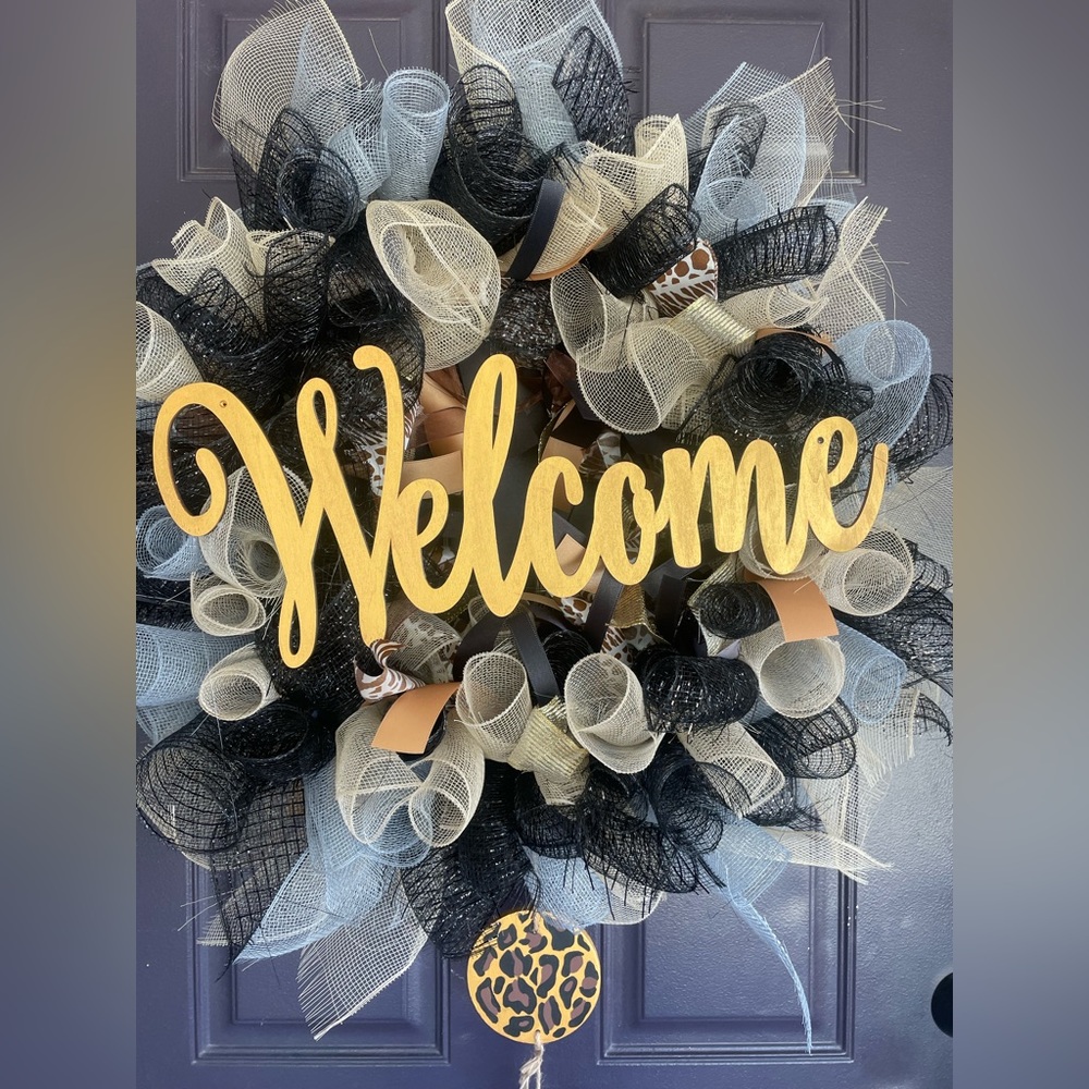 Animal print wreath